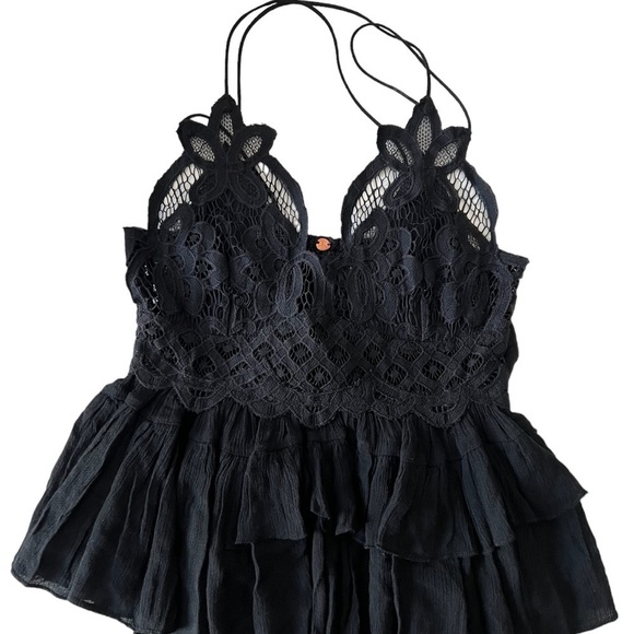 Free People Adelle Cami Lace Ruffled Tank Top - Picture 5 of 15